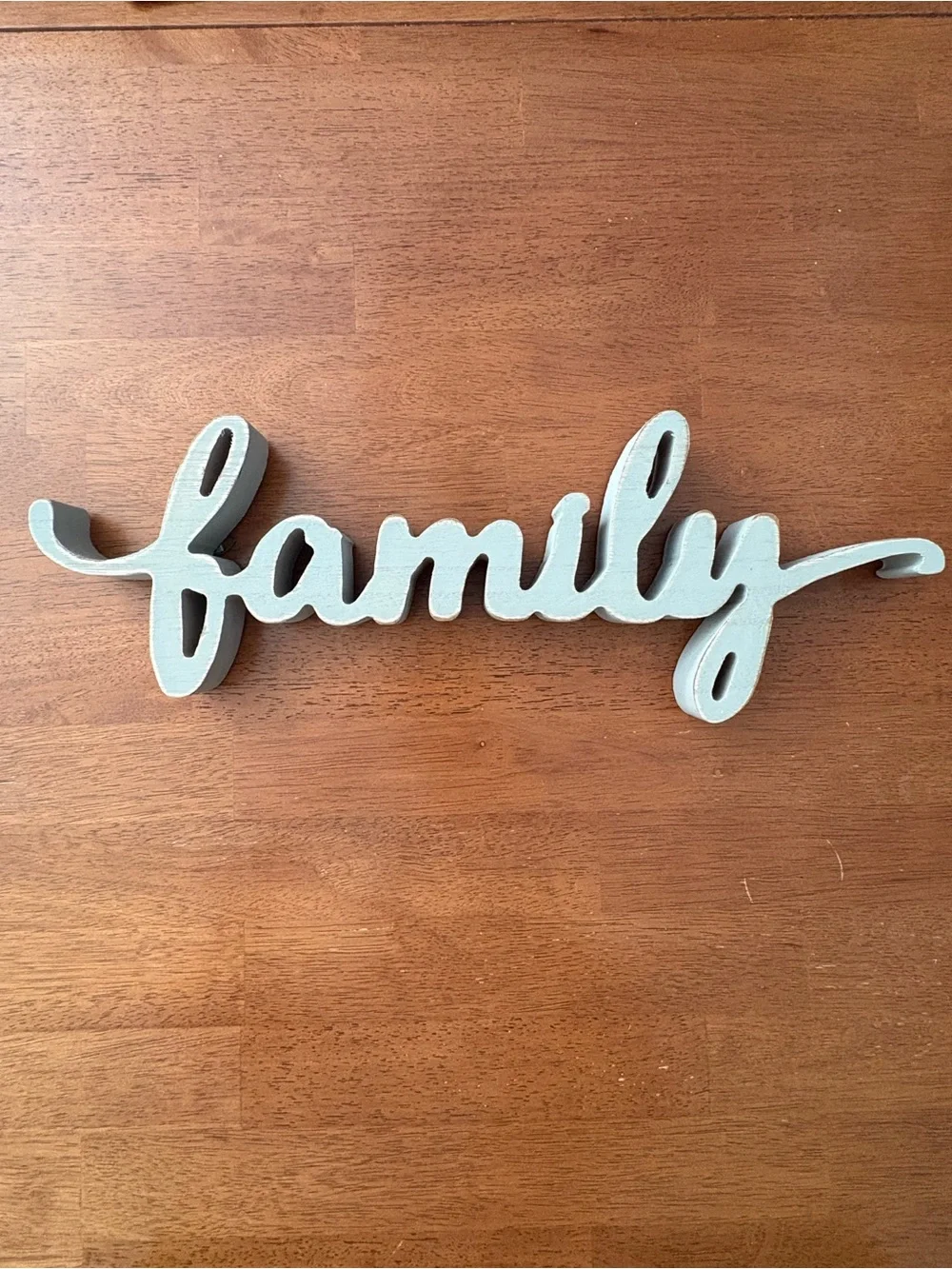 Family Script Wall Decor - Light Gray